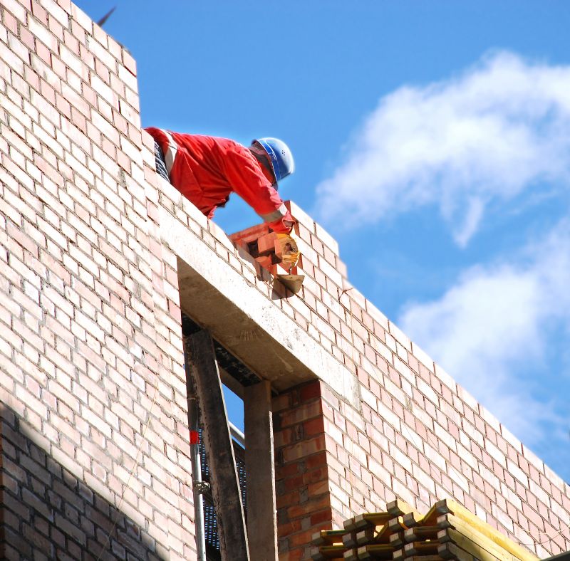 Construction Site with Masonry Equipment
